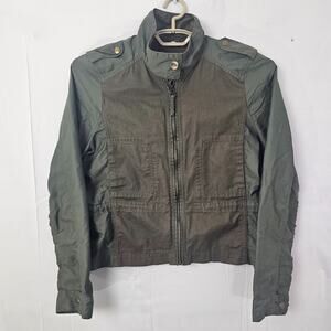 Lucky Brand Clothing Military Style Jacket Army Green Womens Large 06-KH1